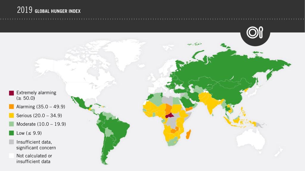 bettina_iseli's tweet photo. Global Hunger Index 2019 shows progress but gains are threatened due to conflicts and climate change #GHI2019 #welthungerhilfe #zerohunger #ClimateChange https://t.co/wgWplUSvVG