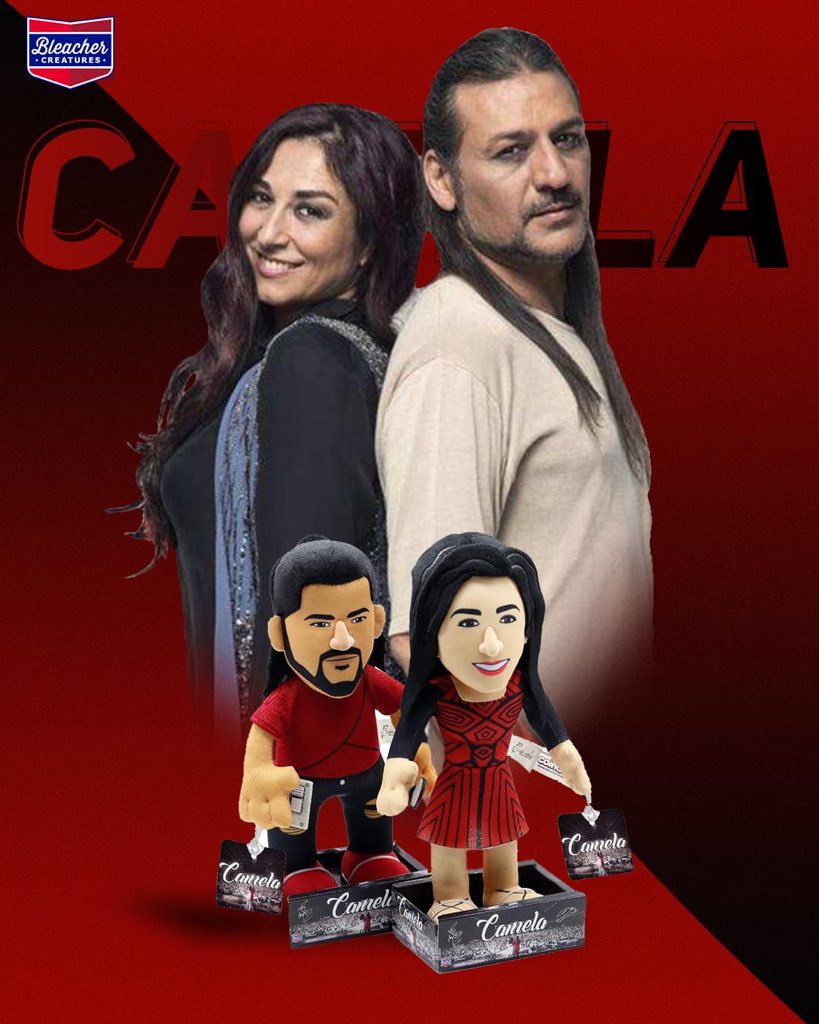 BCreaturesES's tweet photo. Le damos la bienvenida a @camelaoficial a la familia @BCreaturesES !!! Un honor formar parte de su 25 Aniversario! 🎂#camela #25aniversariocamela #dioni #angeles #camelamerchandiaing https://t.co/9AbHQpFEyq