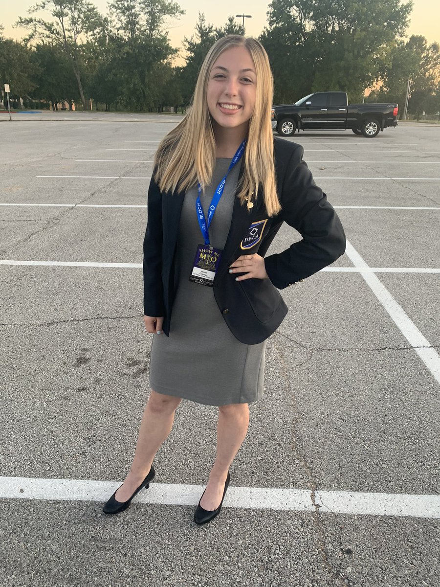 FortOsage_DECA's tweet photo. Congratulations to Nicole Overbay for winning District 4 VP! After a long competition, she is now the head of our DECA District. #fortproud https://t.co/K71kRVNdx5