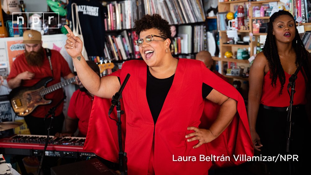 nprmusic's tweet photo. Watch Brittany Howard's (@blkfootwhtfoot) performance from the Tiny Desk. https://t.co/RRVylbvBRe https://t.co/Pc6dCRiBxD