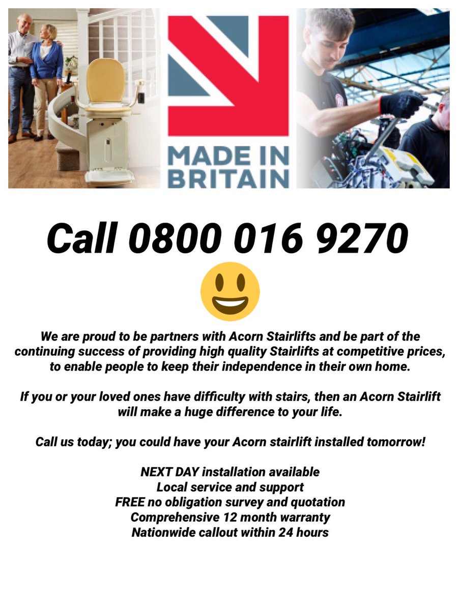 CCF Mobility is proud to be partners with Acorn Stairlifts, keeping independence at home