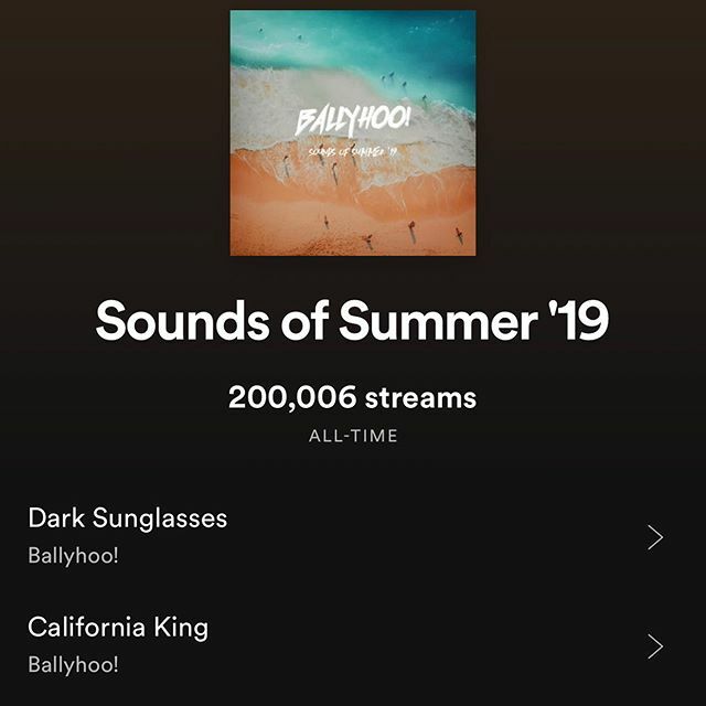 ballyhoorocks's tweet photo. 200K streams for #SoundsOfSummer19 ! Thank you for listening!

We’ve been working on a new album for while now. Looking at a spring 2020 release. More singles on the way before that. Exciting times! https://t.co/92PaV840eh https://t.co/VMBVgRkudq
