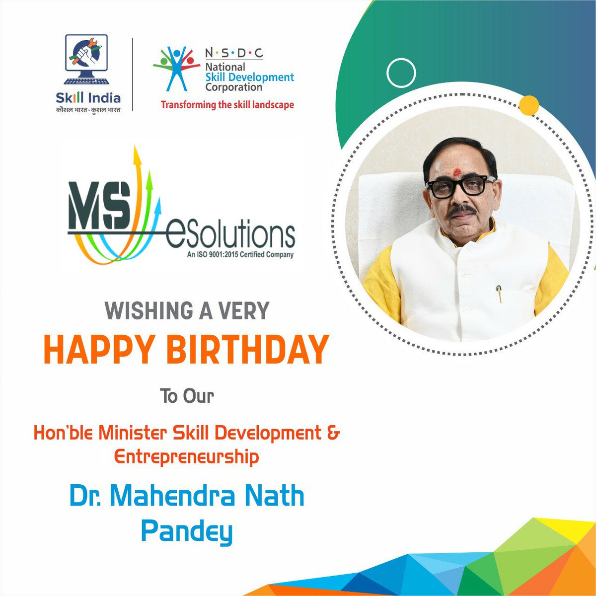 msesolutions's tweet image. #Happy Birthday..Hon'ble Minister @DrMNPandeyMP