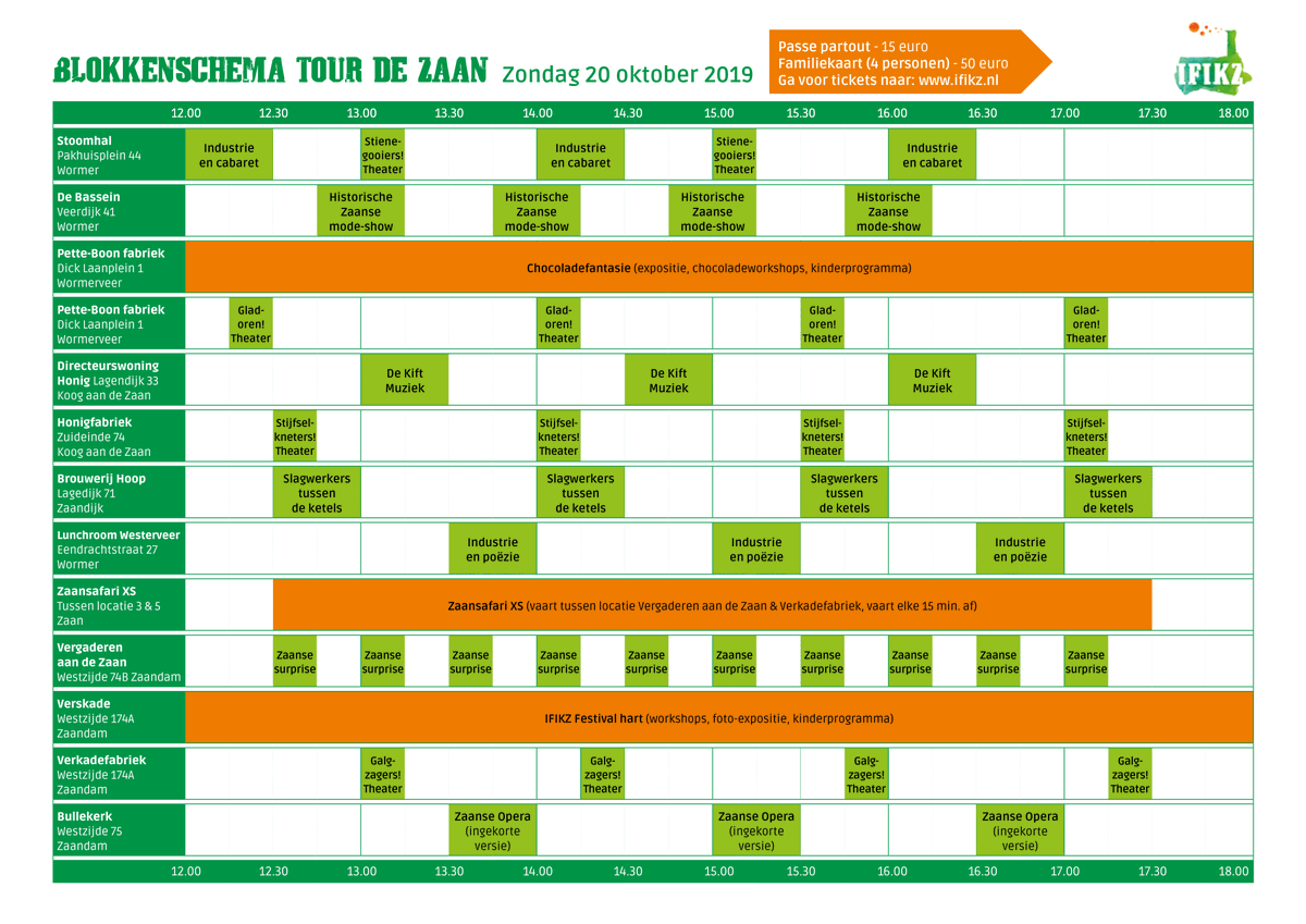 industriecult's tweet photo. Het Tour de Zaan blokkenschema staat online!
Bekijk welke activiteiten, waar en wanneer plaatsvinden.
Je hebt tot zondag om jouw ideale programma samen te stellen!
Tickets voor Tour de Zaan zijn te verkrijgen via https://t.co/5HaqgG4ffJ. 
Kaartverkoop is alleen online mogelijk! https://t.co/PQYXoLKTNP