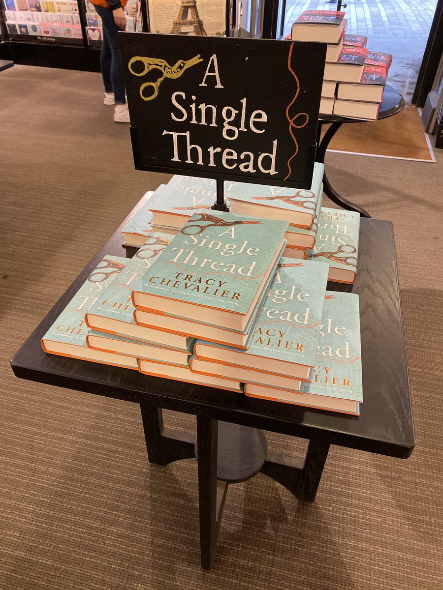 So excited for our author event with Tracy Chevalier this evening - we’ll be ready at 6pm for those lucky enough to have a ticket ! #ASingleThread