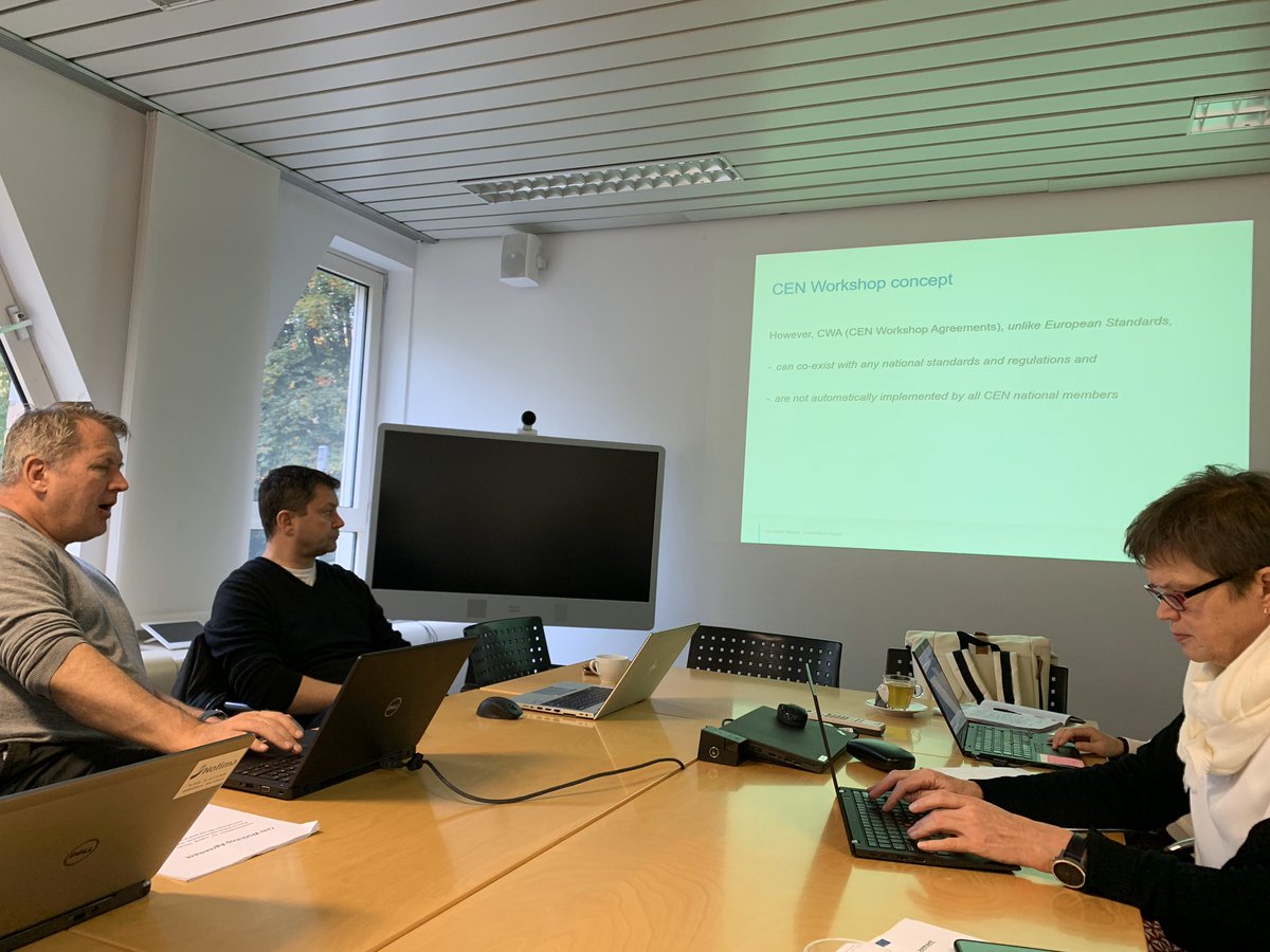 In the making: Good Practice Recommendations for making Climate Adaptation Plans (CAPs) for Fisheries and Aquaculture 🐟📝 
✅ CWA <a href="/Standards4EU/">CEN and CENELEC</a> meeting held today. Thanks for hosting us @NorcoreBrussels 🙏
