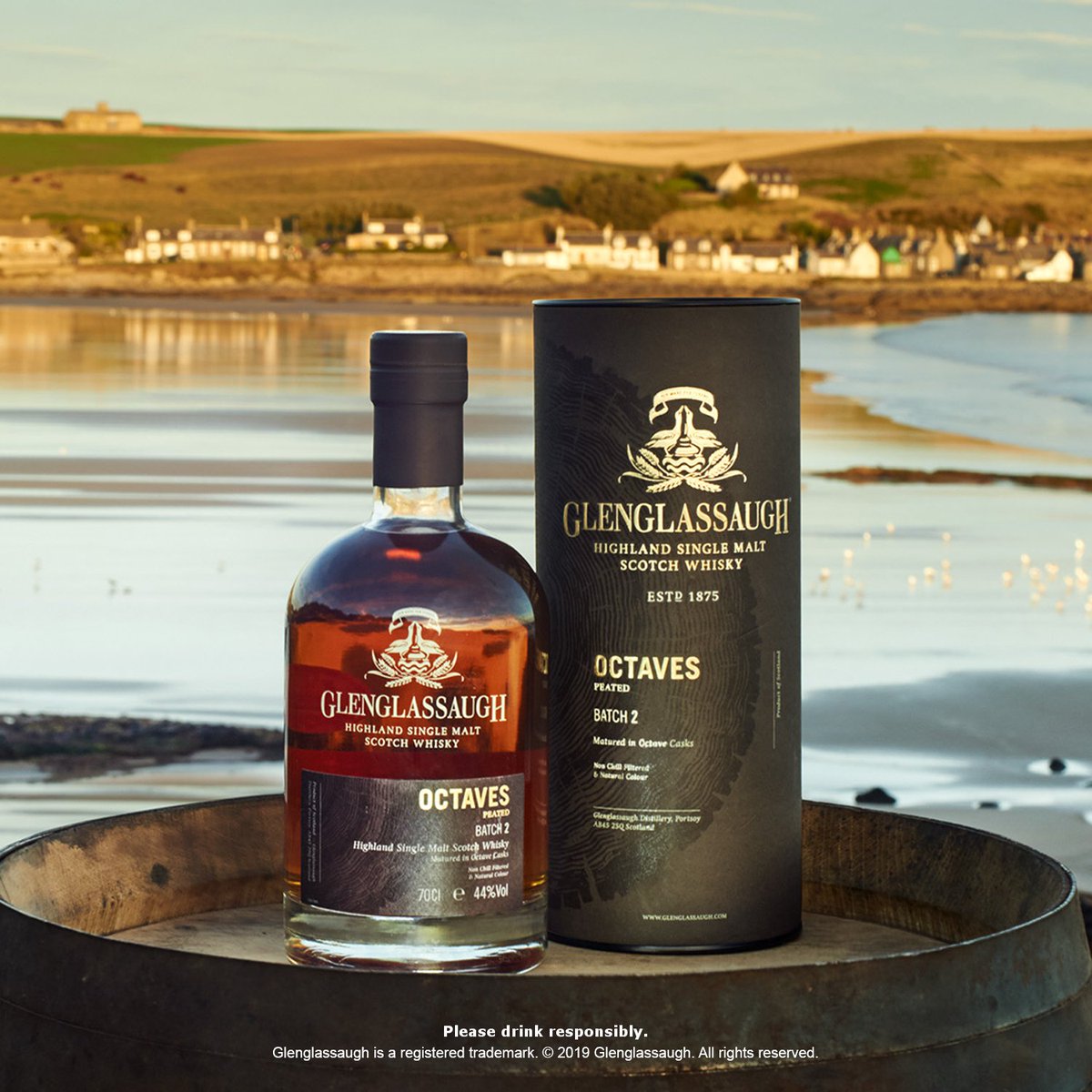 Glenglassaugh Octaves Batch 2 Peated uses smaller casks to harmonise salted caramel sweetness with a savory smoke spiced by the sea. #Glenglassaugh #SingleMalt #Whisky