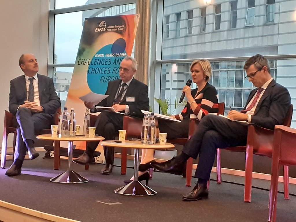 #ESPAS19 concluding session is on the future of #ESPAS itself. Speakers reiterate need for structural #EU approach that allows cross-silo, forward-looking anticipatory governance &amp; #foresight. No space for self-censorship, but need to develop an appetite for shaping the future.