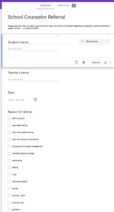 A new favorite way to use technology to keep track of data and allow ease for teacher's making student referrals has been my digital referral form! #lcelower #fall4twitter