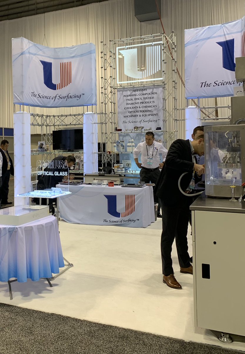 UPIphotonics's tweet photo. Learn about the the latest critical surfacing technologies in booth 921 @ SPIE Optifab! #spie #optifab #surfacing #technologies #precisionoptics #rochester #booth #tradeshow #polishing #machinery #consumables #UPI #asktheexperts #science #surfacingscience #CDGM #Glass #optics https://t.co/56XlLhtkEo
