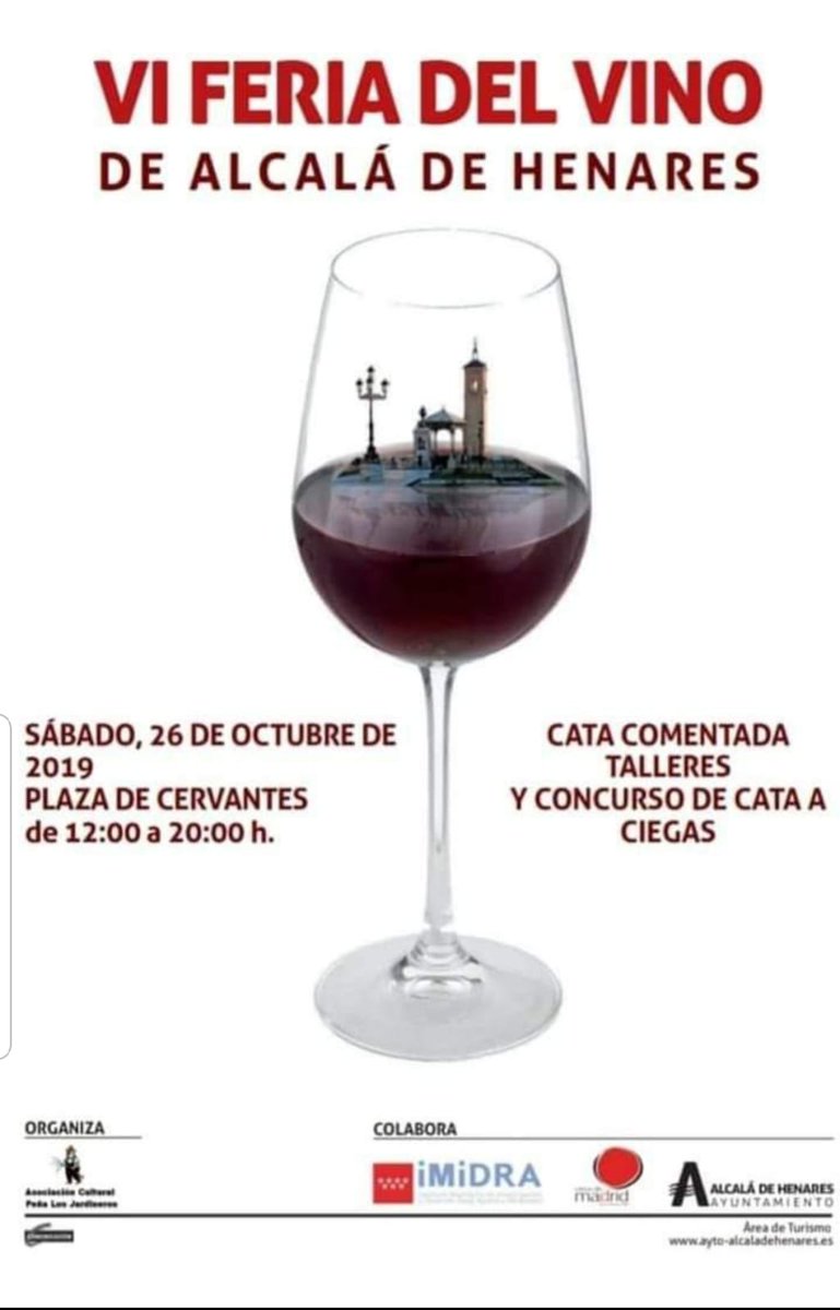 El próximo 26 de octubre estaremos en la VI Feria del vino de Alcalá de Henares con nuestra mesa solidaria.

Acércate a conocernos!

Difusión para conseguir investigación.