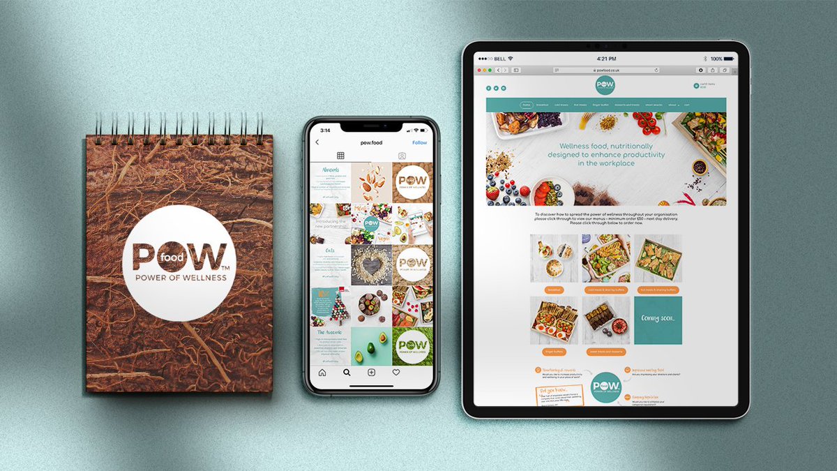 Tank2Create's tweet photo. Online and offline marketing are important for your brand’s strategy. We designed and created @food_pow's website, helped them with their social media presence, and created offline goodies for them too. 
#design #graphicdesign #webdesign #socialmedia #digital #creative https://t.co/mn99NUOY4u