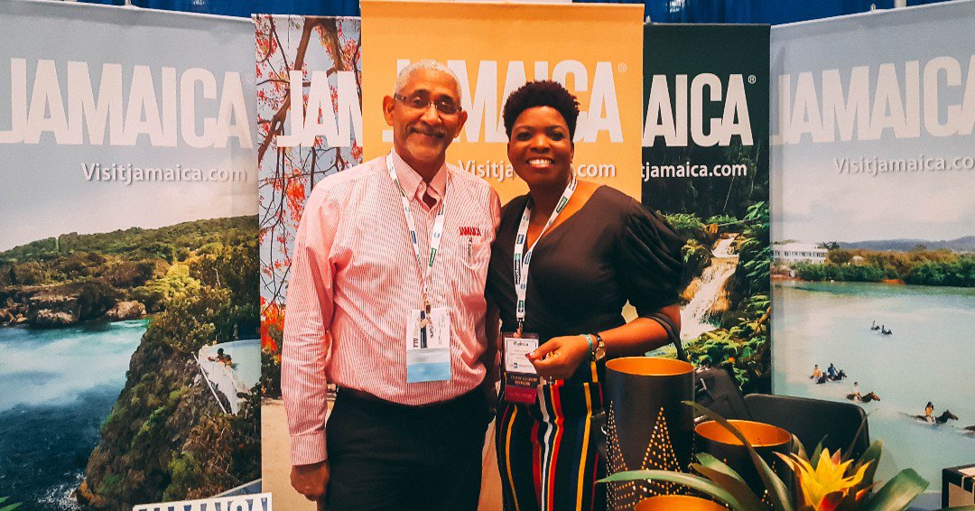 QuamisTravel's tweet photo. #ASTA2019 Such a pleasure to able to meet with my BDM from the Jamaica Tourist Board #OneLove https://t.co/bdCD46YX0D
