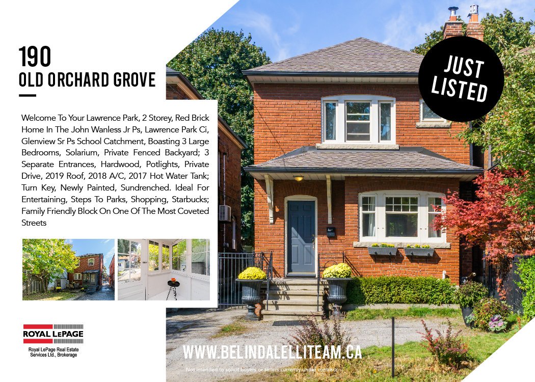 bel_lelli's tweet photo. Just Listed Cards to arrive in your mailbox. Open houses Sat/Sunday 2-4pm. Offer night October 21st @ 7pm. Lawrence Park detached, 3 bedroom all brick home #openhouse #LawrenceParkhomeforsale #offernight #JohnWanlesshome #LawrenceParkCollegiatehome https://t.co/zCwEZNpRPG