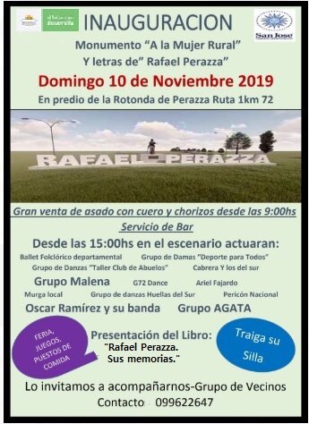 La escultura a la Mujer Rural realizada por el maragato Carlos Darío Fierro se emplazará el domingo 10 de noviembre en Perazza. Sobre la ruta. Feliz día, hoy, a todas las mujeres rurales.