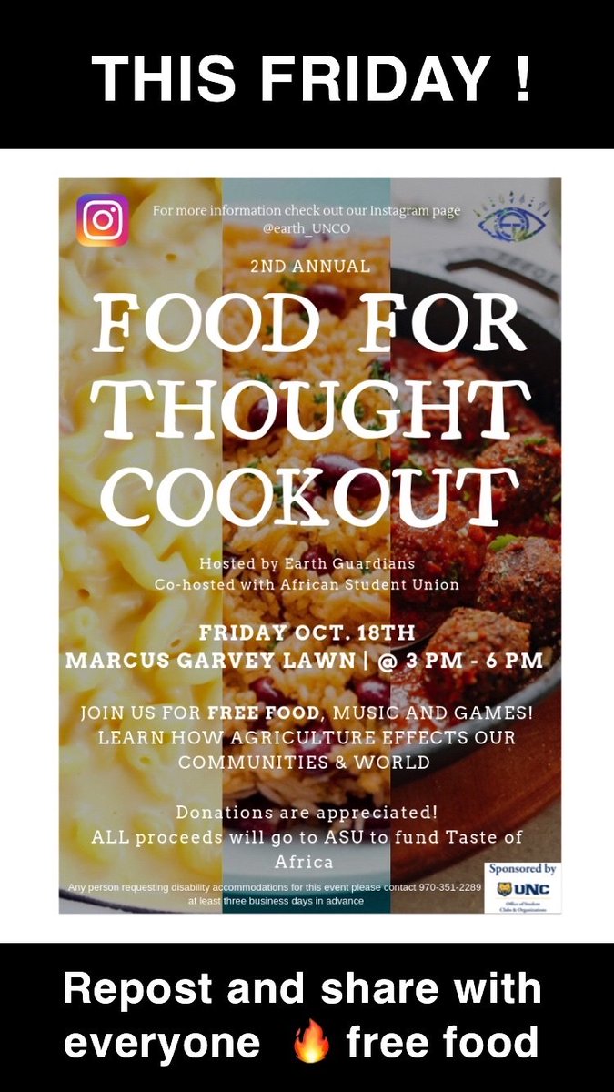 StudentLEAF's tweet image. Free food for a good cause? Count us in! Come join us this Friday!