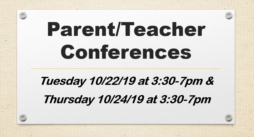 MarshallUsd259's tweet photo. Please join us for our Parent/Teacher conferences next week!
Por favor venir a nuestras conferencias de Padres/Profesores la proxima semana.
#WeareMarshall #FallConferences #OneTeam #OneDream #InfinitePossibilities #WpsProud @WichitaUSD259 https://t.co/aBbNMNs7nT