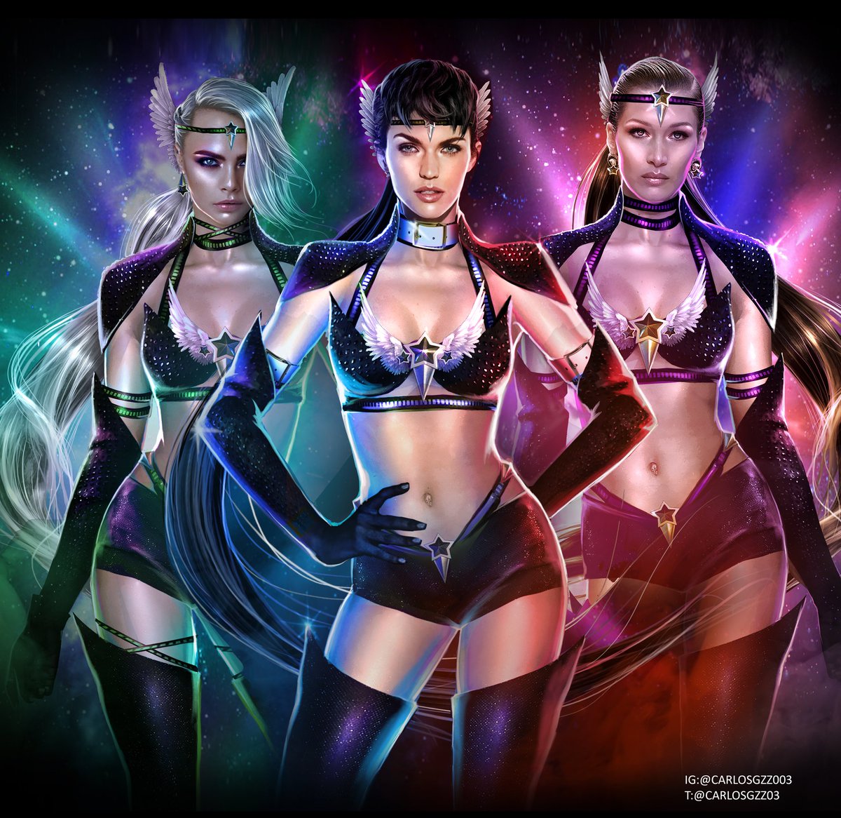 carlosgzz03's tweet photo. The Sailor Starlights Are Here!
ARTwork By Me! FAVORITE?!
@Caradelevingne #SailorStarHealer
@rubyroseturne #SailorStarFighter⭐
@bellahadid as #SailorStarMaker💥
Tag them!
_
SAILOR MOON ART SERIES!

#sailormoon #sailormoonethernal 
#CaraDelevingne #RubyRose #BellaHadid https://t.co/HMgT2uLjFs
