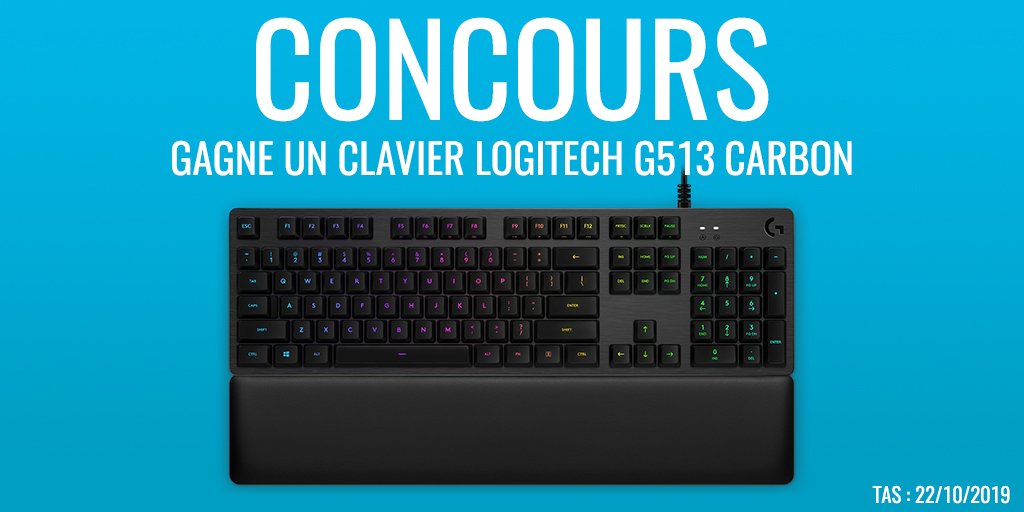 🎁 #CONCOURS 🎁
Tente de remporter un clavier Logitech G513 Carbon.
Pour cela :
1 - Follow <a href="/garryschool/">Garryschool</a>
2 - RT ce tweet
TAS : 22 Octobre 2019
(Ca faisait longtemps un petit concours 😁)