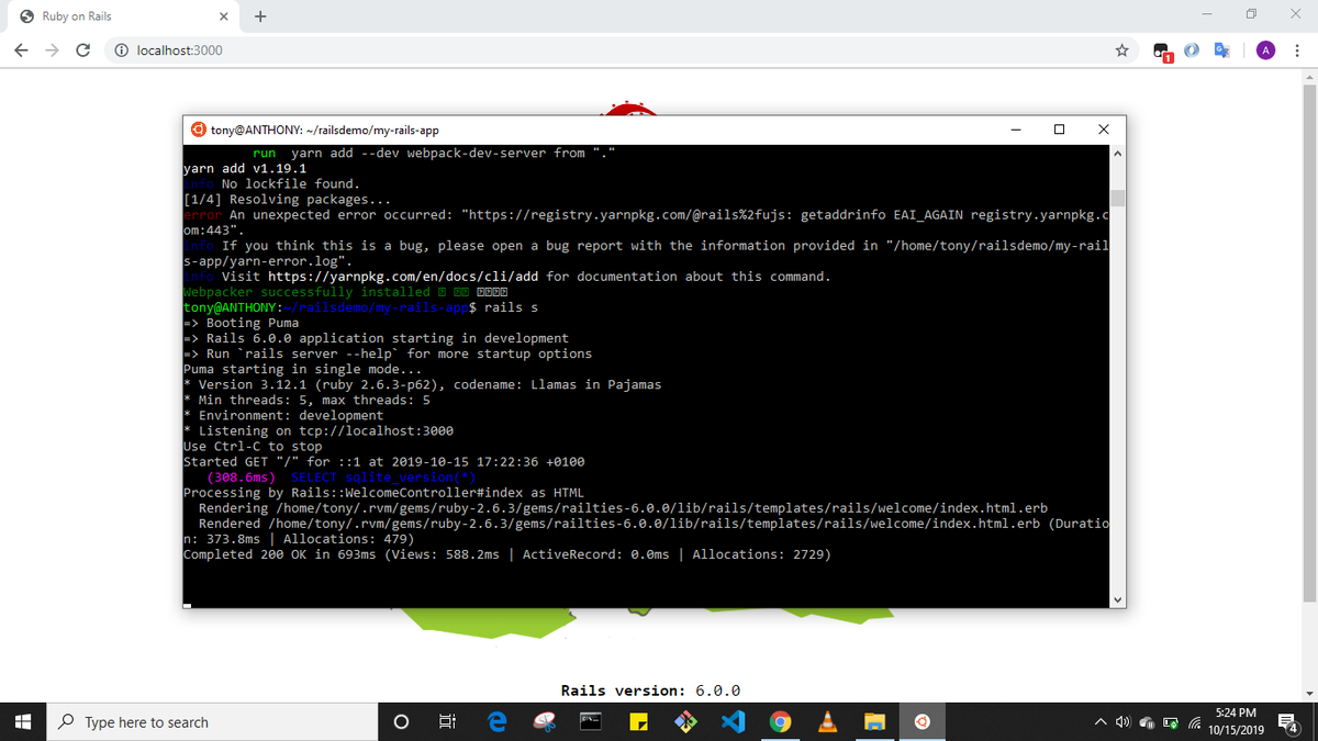 _izudada's tweet image. Good news fellow devs.

I present to you my Rails development environment. 

Much thanks to @saminwankwo and @PromisePreston for assisting.