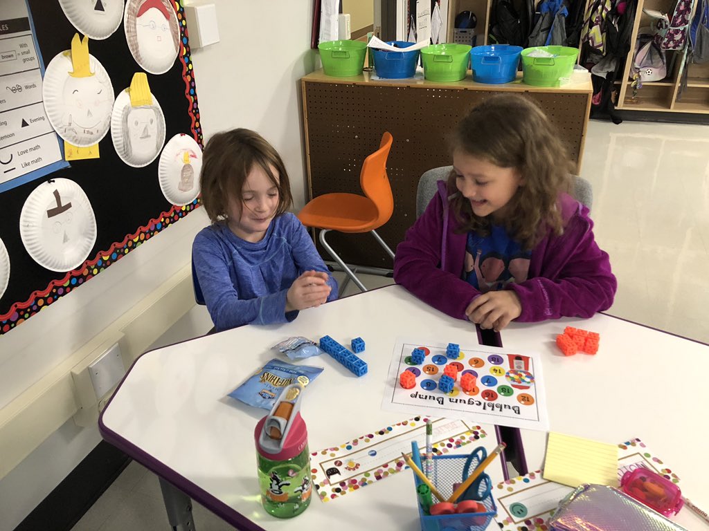 Teaching our second grade friends a math game! #sheridanshines