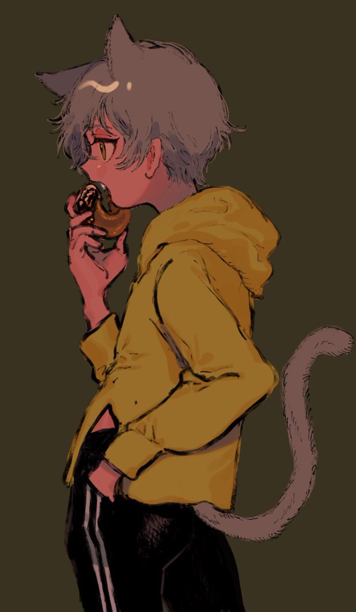 ドーナツ食べた い キュン牛のイラスト