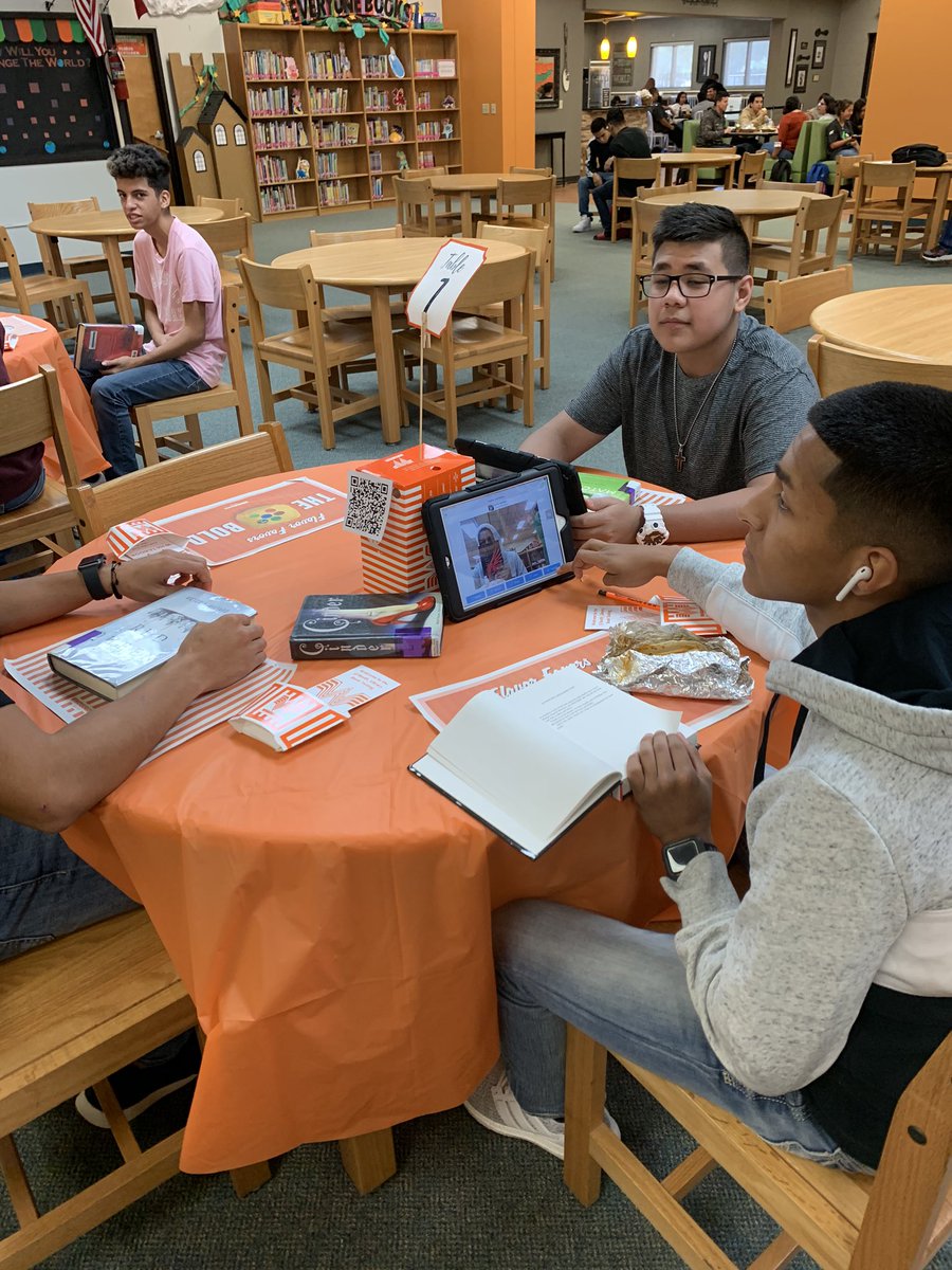 TracyHitchcock5's tweet photo. I can’t say it enough. I love our ILC and our LMSs @ViliaGarcia @betzvela Book tastings are the best. #justkeepreading @HHSSouth https://t.co/9fhlTCmkXq