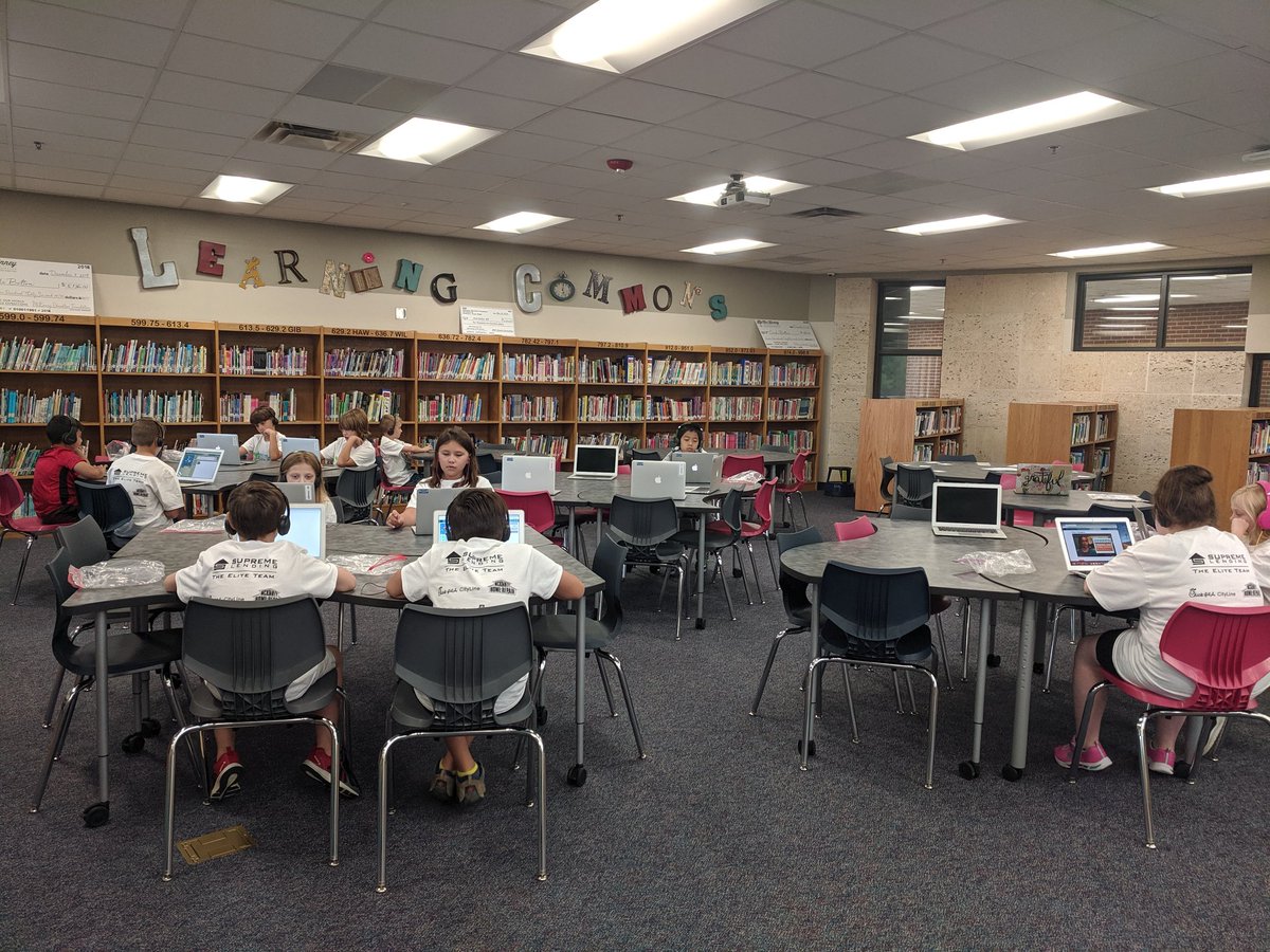 Fourth grade coding club hard at work! #walstars #mymisd <a href="/codeorg/">Code.org</a>