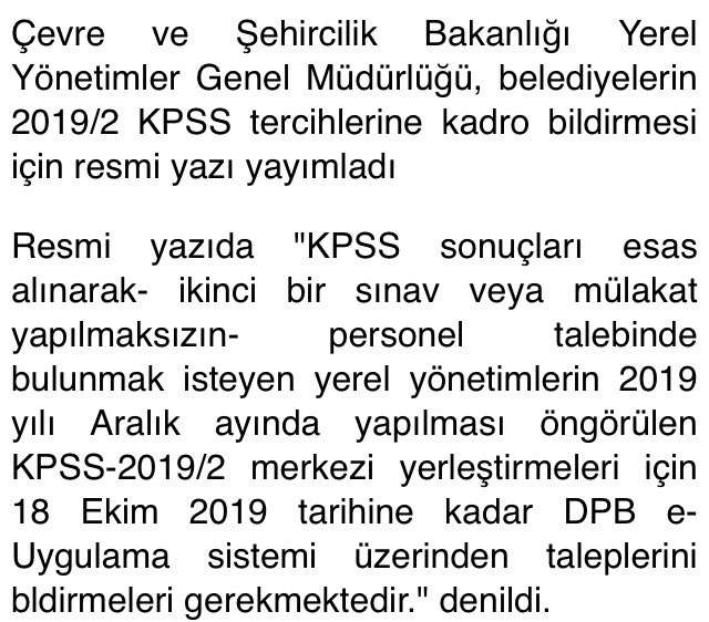 aye59892170's tweet photo. 90 puanla atanamamıza çare olucak bir haber gerekli talepler yapılır inşallah @TrabzonBelTr @istanbulbld @kocaelibld @bursabuyuksehir @izmitbelediye @baskanzorluoglu #BelediyelerMimarAlsın https://t.co/a1UV7q9sKX