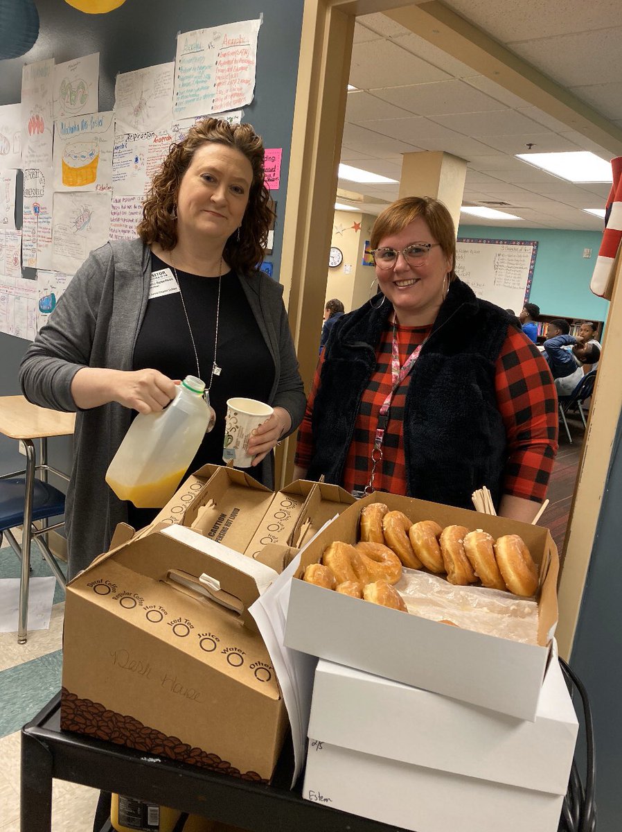 Our #eTeam sponsored a coffee and donut cart for our teachers yesterday!!