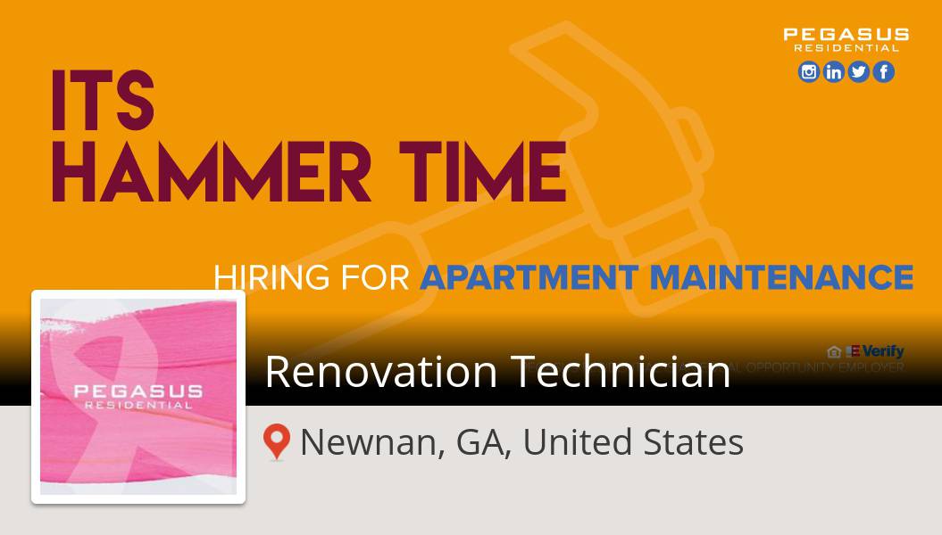 Are you a Renovation #Technician in #Newnan? #PegasusResidential is waiting for you! #job workfor.us/pegasusresiden… #pegasuspower #wemakepigsfly