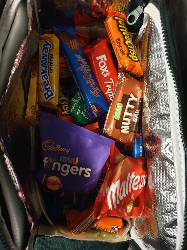 HPManchester's tweet image. Homeless Project Manchester was out about town today ..gave out Sausage Muffins , Egg mayo &amp;amp; Ham sandwiches, crisps, biscuits, chocs, sweet parcels, fruit, cup a soups, hot &amp;amp; cold drinks, clothes, Sleeping bags, boxers, socks &amp;amp; a few other bits