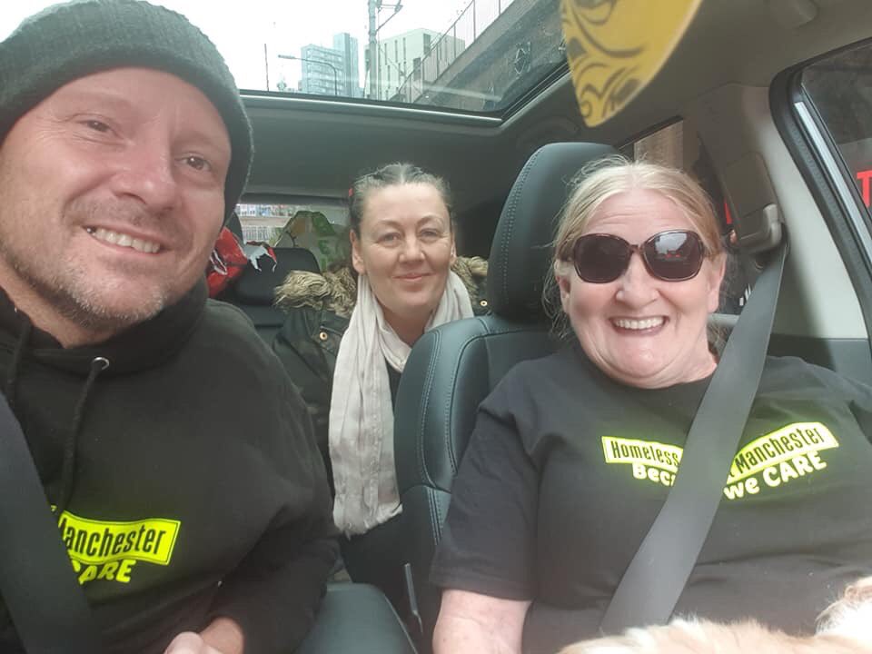 HPManchester's tweet image. Homeless Project Manchester was out about town today ..gave out Sausage Muffins , Egg mayo &amp;amp; Ham sandwiches, crisps, biscuits, chocs, sweet parcels, fruit, cup a soups, hot &amp;amp; cold drinks, clothes, Sleeping bags, boxers, socks &amp;amp; a few other bits