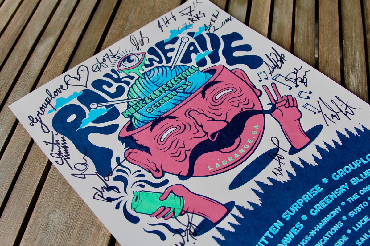 rockweave's tweet photo. Only 5 more days to bid on this exclusive autographed Rockweave poster. 100% of the proceeds from this auction go to support music and art programs in Troup County (LaGrange, GA) schools.

BID NOW: https://t.co/EG2Iv3CvmK
#Rockweave #LaGrangeGA https://t.co/UuQv1xbXTd