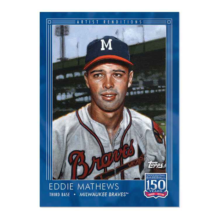 CardboardStats's tweet image. New #150YearsofBaseball!

#97 Eddie Mathews, Milwaukee Braves - Artist Renditions
#98 Luis Gonzalez, Arizona Diamondbacks - Historic Moments
#99 Aaron Judge, New York Yankees - Records &amp;amp; Award Winners

Mathews artwork by @GraigKreindler