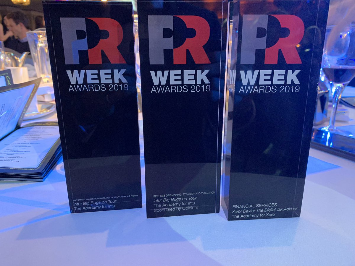 Top work from the <a href="/intugroup/">intu Group</a> and <a href="/Xero/">Xero</a> teams 🏆 🏆 🏆 #prweekawards