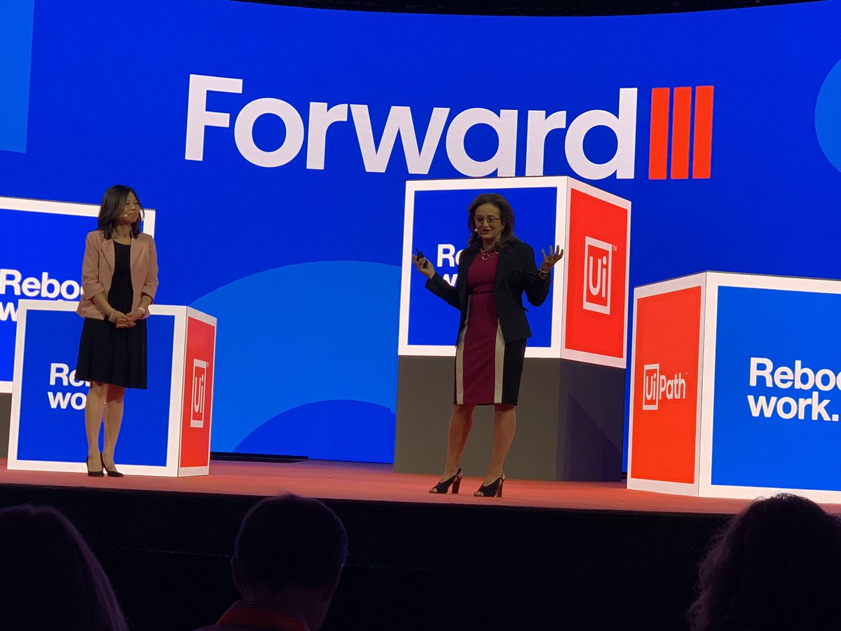 TexasGWittig's tweet photo. @MiaLeondakis, VP Business Transformation and Automation at @VMware, shares the importance of bringing on a third party to enable them to scale successfully at #UiPathForward: ‘Partership is key’ #RPA #IntelligentAutomation https://t.co/7D61N1j9Ym