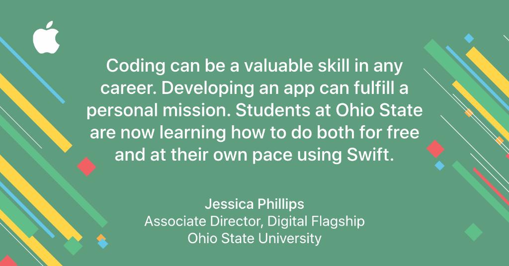 AppleEDU's tweet image. Students are more mobile, connected, and global than ever. @JMP_StratDesign shares how @OhioState uses Apple technology to empower the next generation of innovative problem solvers. #EDUCAUSE19 #EveryoneCanCode #StudentSuccess #DigitalLearning