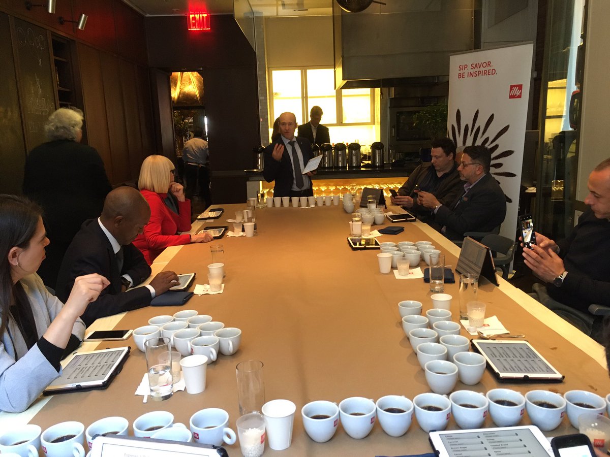 CoffeeEnterpriz's tweet photo. Our Vice President Spencer Turer (@_Coffeetaster) judging at the Ernesto Illy International Coffee Awards. Many expert Coffeetasters and award-winning Chefs from around the world on the jury. #Delicious #Caffeinated #CoffeeAdventures #CoffeeTesting #Coffee #SpecialtyCoffee https://t.co/iMGfaftj1z