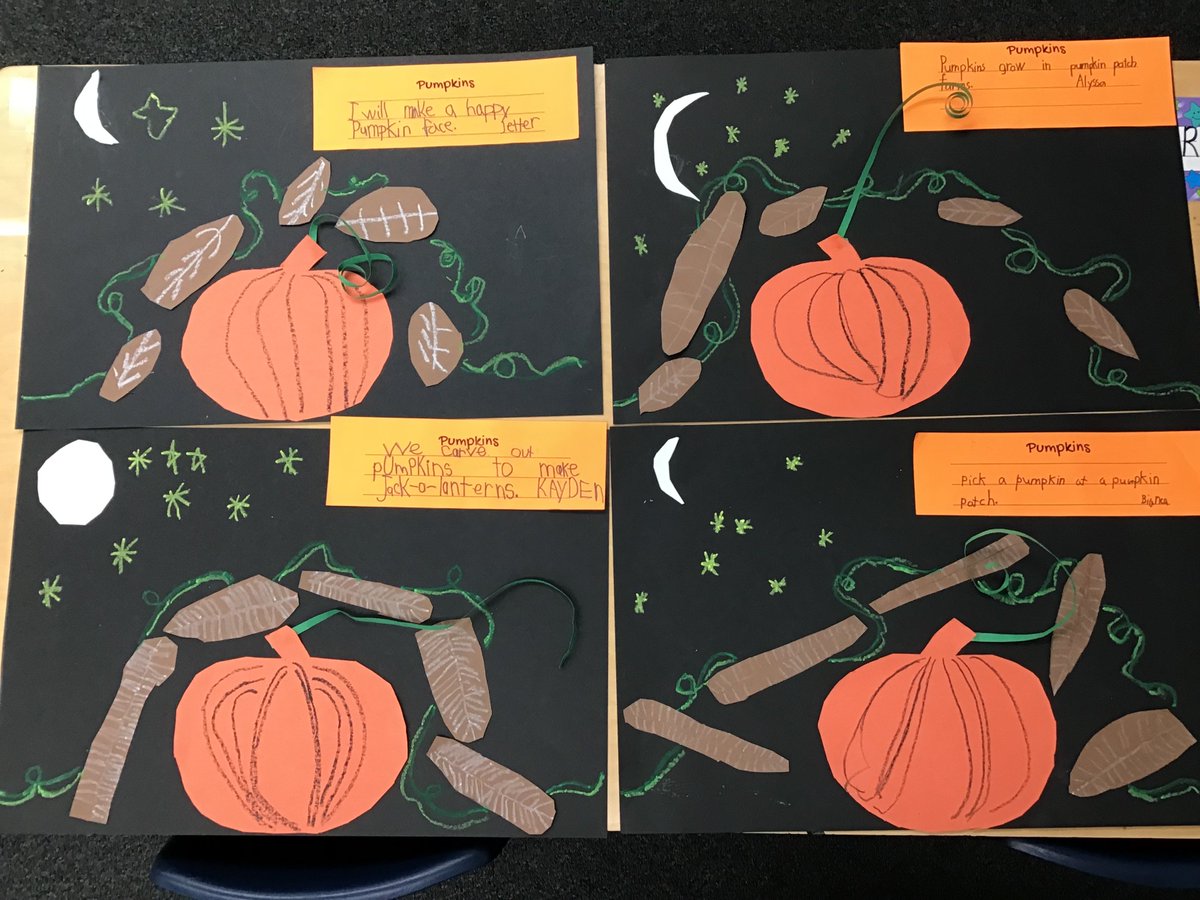 In 1st Grade, writing about pumpkins is so much fun!  @BlackfordCUSD #cusdrockstar