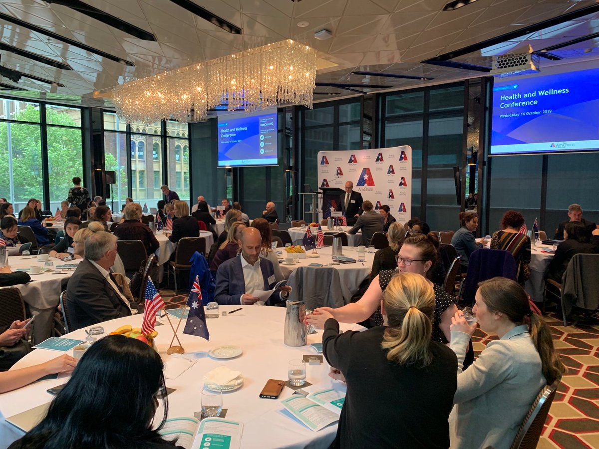 AmChamAU's tweet image. What a great start to our Health and Wellness Conference! @bryceives kicks things off as we start conversations on a #healthyworkplace and a #multigenerationalworkforce #AmChamVic