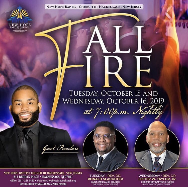 SaintJamesAMEC's tweet image. Please join @Pastor_rls at @Newhopehackensack  this evening at 7 p.m. for Fall Fire. Don't meet us there, beat us there! We look forward to seeing you!! #experiencesaintjames #fallfire