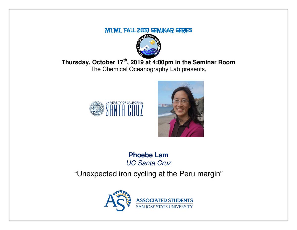 MLMLmarinesci's tweet photo. Ever heard of #LimitingNutrients? In the ocean, SMALL amounts of nutrients, are a BIG deal for #phytoplankton growth. To learn about the latest research, come by this week's #MLMLSeminarSeries featuring Dr. Phoebe Lam of @ucsc w/ our Chemical Oceanography lab serving as hosts. https://t.co/1iy2LG5QmM