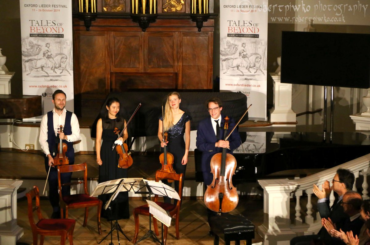 robertpiwko's tweet photo. Simply brilliant! DORIC STRING QUARTET @doric_quartet playing 'Death and the Maiden' by Franz Schubert @OxfordLieder #Festival 2019. More string quartets during this year's Festival @ Holywell Music Room in #Oxford, info: https://t.co/c2hQhBWyqC #Lieder #concert #OLF2019 https://t.co/ChJE8Ue1ZS
