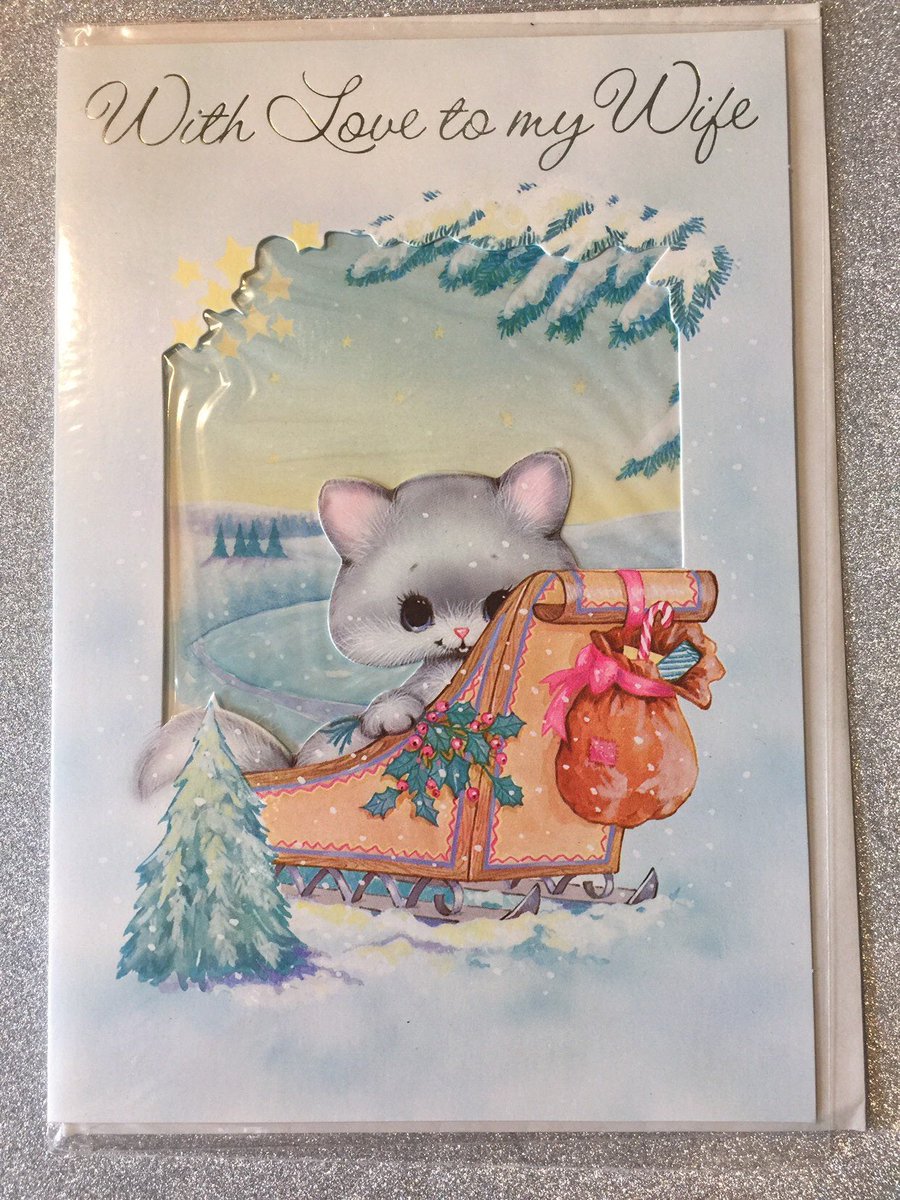 WatsonsVintage's tweet photo. Excited to share this item from my #etsy shop: RARE Vintage/Retro Circa 1980s Cute & Kitsch 'With Love to my My Wife' Christmas Card - Cat Design - Retro Loving Wife - A Card To Keep https://t.co/KedbIKt1it #Only3Available #Vintage #Retro #Wife #CatDesign #ChristmasCard #Cute https://t.co/Hq8yPWBzti