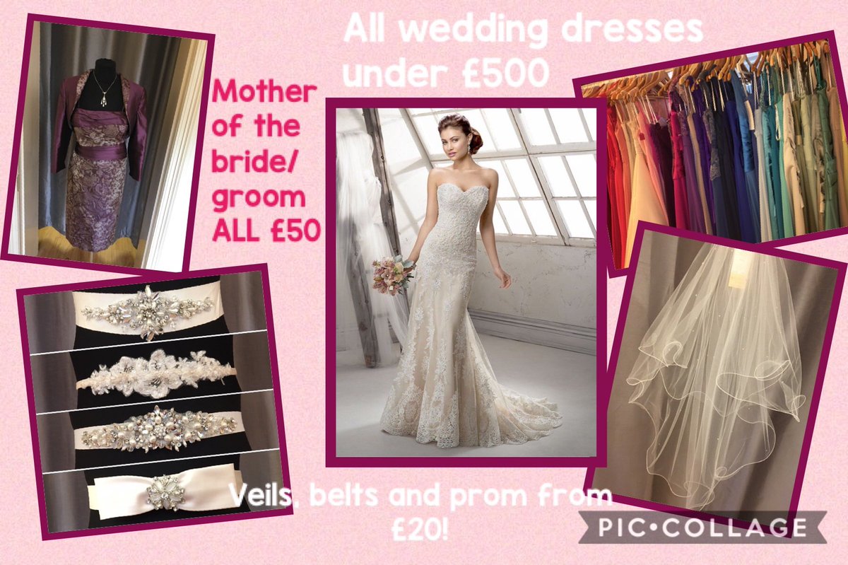 Please don’t miss out on all the bargains available in our closing down sale. We have wedding, mother of the bride/groom, flower girl and prom dresses. Veils, headpieces, belts, garters, shoes and jackets, all at reduced prices. Save ££££’s NOW!