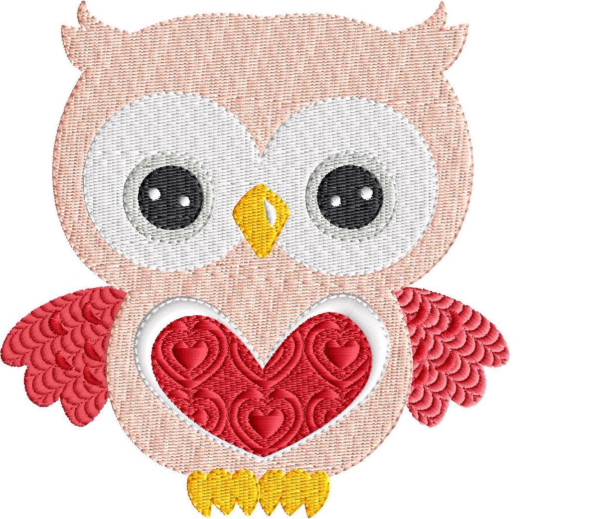 Thanks for the kind words! ★★★★★ 'stitched out very well. cute!' JillyC1 etsy.me/2VIqKaK #etsy #supplies #pink #kidscrafts #red #owlembroidery #embroiderydesign #owl #machineembroidery #embroidery