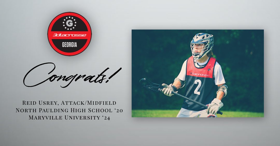3dGeorgia's tweet photo. Huge Congrats to @ReidUsrey33 (2020, @NPauldingLax) on his commitment to @MaryvilleLAX! Reid has always been committed to getting better and we’re incredibly excited to see him continue his growth at the next level!!! #3don2 #3dCommitted https://t.co/muMZFTudxs