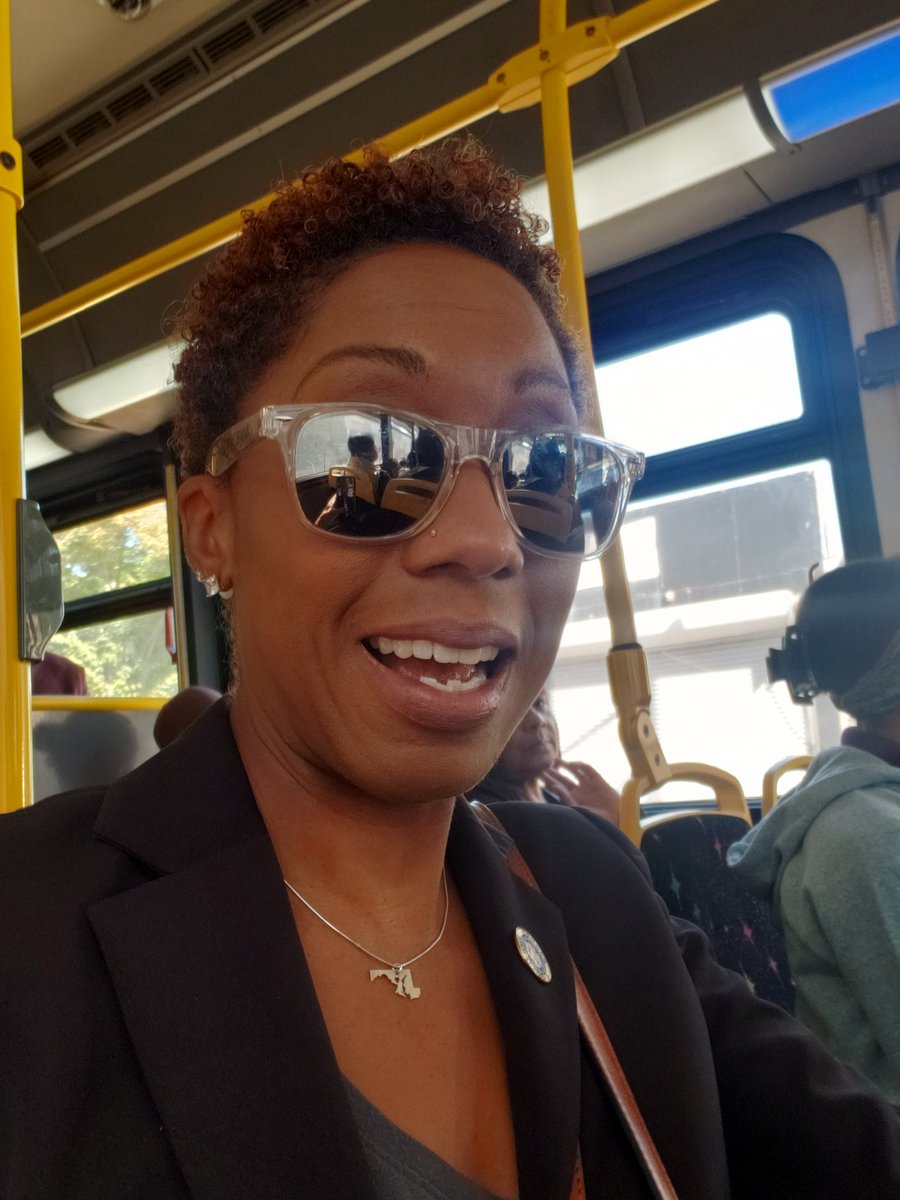 reginatboyce's tweet photo. Using my #charmpass on the @mtamaryland #citylinkred for a #CityHall meeting. Such a beautiful day to be outside and on the bus! 😊
I love the many options (car, transit, bike and walking) to get around the city❤👣🚌🚲🚘
#transitoptions #delegatesridethebus #MDGA19 #Working4MD https://t.co/Mtp7QyoYjS