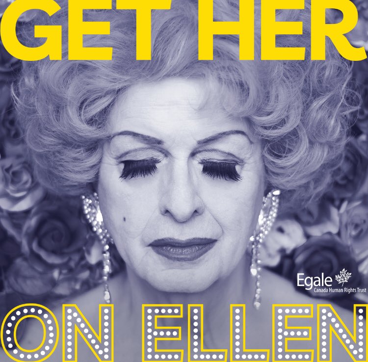 reneesray's tweet photo. Help this Queen realize her Dream. Tweet @TheEllenShow using #GetHerOnEllen. She’s one the worlds oldest Drag Queens. Let’s get this trending. https://t.co/CnyOSVT5ez